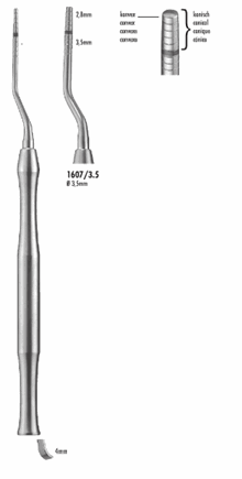 Osteotom beinkondensator 3,5 mm buet 1607/3.5