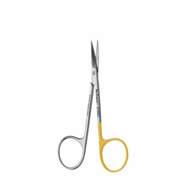 Hu-Friedy S18 Hemostat Surgical Scissors #18 Iris Curved 4.5" – Stainless Steel