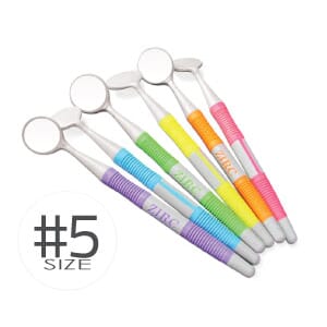 Crystal HD munnspeil Softgrip str. 5 ass. neonfarger 12 stk