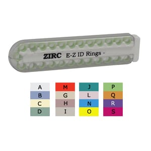 E-Z ID markeringsringer 25 stk XL J Teal/Turkis