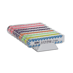 E-Z ID markeringsringer 25 stk Store J Teal/Turkis
