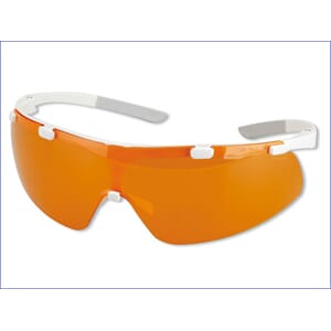 Beskyttelsesbrille Uvex iSpec Slim Fit Orange UV hvit/orange