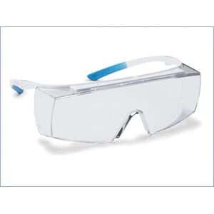 Beskyttelsesbrille Uvex Super Fit CR OTG hvit/blå