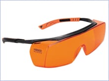 Beskyttelsesbrille Super Fit UV orange for brillebrukere