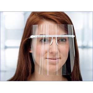 Proto-Cam ansiktsskjold (Clip med 5 utbytteskjermer) Hvit