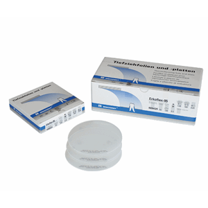 Erkoflex-95 plater til bittskinne myk 2,5mm rund 120mm 50stk
