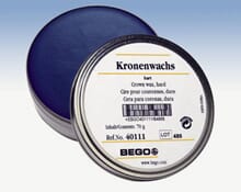 Bego Krone inlay voks 70 g flatboks mørkeblå