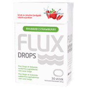 Flux Drops Jordbær/Rabarbra 30 stk