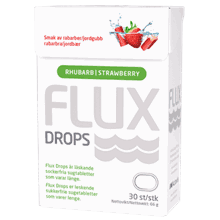 Flux Drops Jordbær/Rabarbra 30 stk