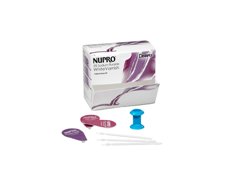 Nupro White Varnish 5 fluorlakk 50 x 0,4 g Bringebær DENTALSPAR AS