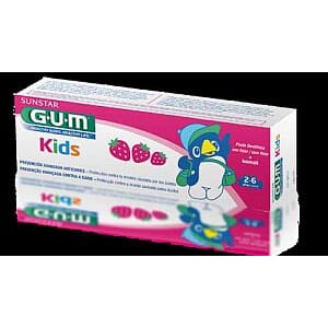 GUM Kids tannkrem for barn 2-6 år jordbær 50 ml