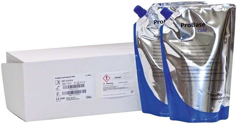 Probase Cold polymer / pulver 2 x 500 g Pink - DENTALSPAR AS