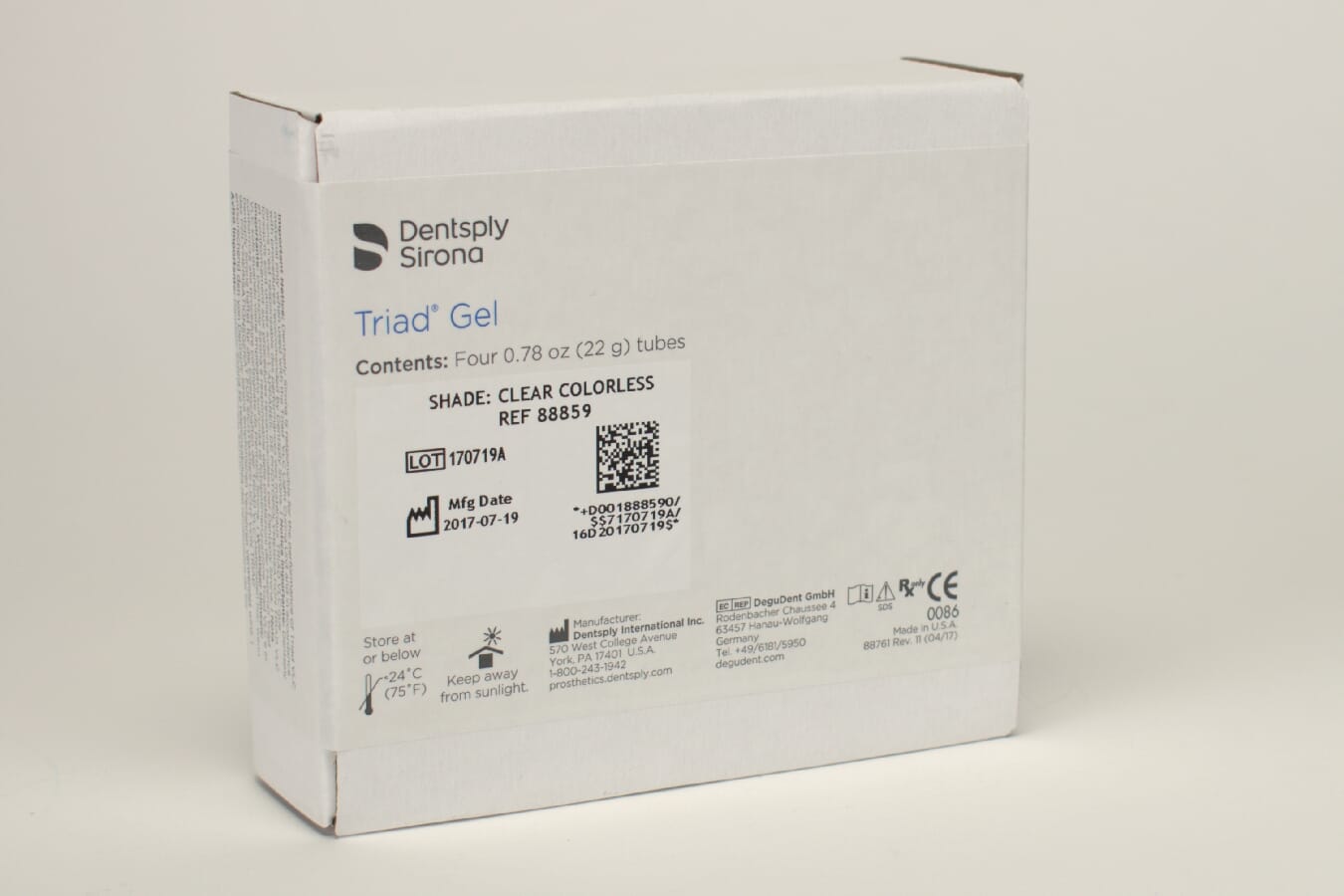 Triad VLCGel, fargeløs 4x22 gram DENTALSPAR AS