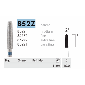 Diamant FG 852Z5 024 grønn for zirkonia 5 stk