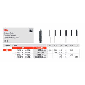 Diamant FG SG 885 5 stk 018 svart
