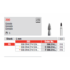 Diamant FG 390 5 stk 016