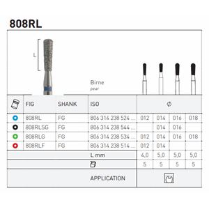 Diamant pære Lang FG 808RL 018 Blå 5 stk
