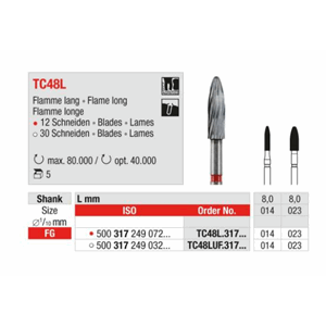 Hardmetallbor Finer TC48LUF FG 014 5 stk