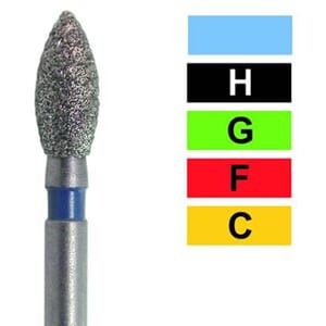 Diamant knopp FG 830 023 F Rød 5 stk