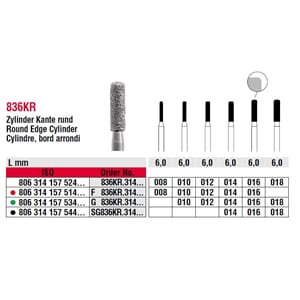 Diamantbor 836KR.010 FG 5 stk