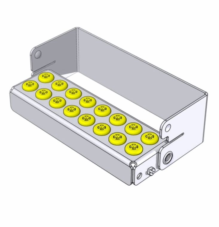 Plug-in borholder til 16 bor, gul - DENTALSPAR AS