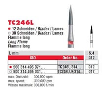 Hardmetall finerbor  FG TC246L.012 5 stk