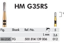Hardmetall bor 35RS 012 FG  5 stk