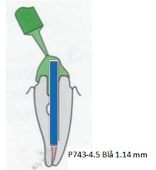 Parapost XP Plast avtrykkstift 20 stk P-743-4,5 Blå 1,14 mm