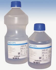 Sterilt saltvann Nacl 0,9 %  flaske 500 ml