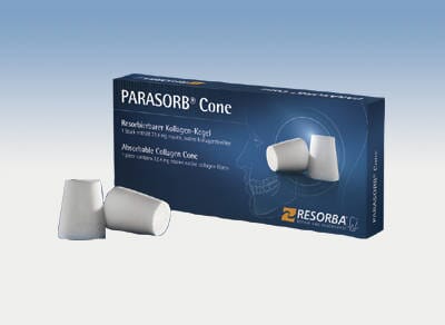 Parasorb Cone dentalkjegle 1,2 x 1,6 cm u/antibiotika 10 st - DENTALSPAR AS