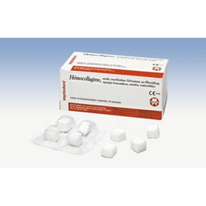 Hemocollagen collagensvamp 15x15x8 mm 24 stk