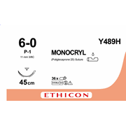 Ethicon Monocryl sutur P-1 6-0, 45cm , 36 stk
