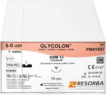 Glycolon sutur lilla 5/0 DSM13 70 cm 24 stk