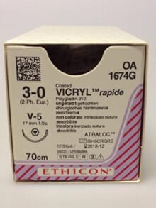 Ethicon sutur Vicryl Rapide 3-0 Ufarget V5 12 stk OA1674G