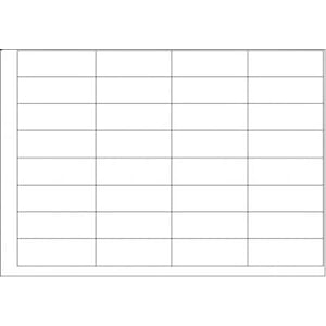 Papir for etiketter til hylleforkant 70x26 mm 32 st x 20 ark